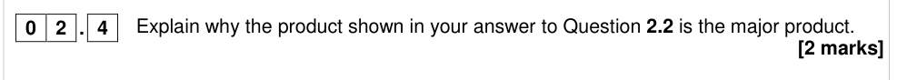 Question from 2017 A-Level Paper 3 Q2.4 (2 marks)