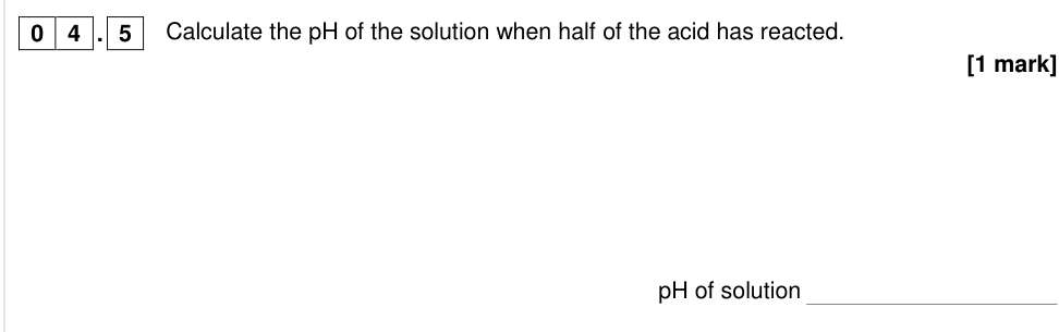 Question from 2017 A-Level Paper 3 Q4.5 (1 marks)
