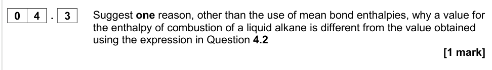Question from 2017 As Paper 2 Q4.3 (1 marks)