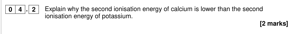 Question from 2018 A-Level Paper 1 Q4.2 (2 marks)