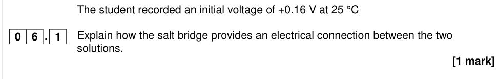 Question from 2018 A-Level Paper 1 Q6.1 (1 marks)