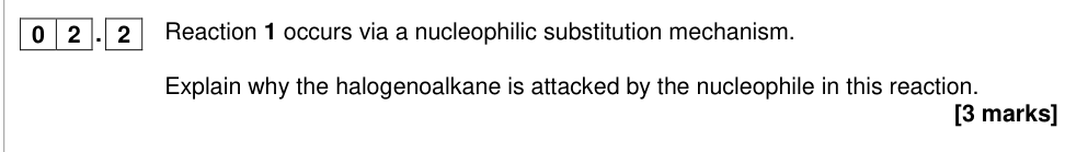 Question from 2018 A-Level Paper 2 Q02.2 (3 marks)