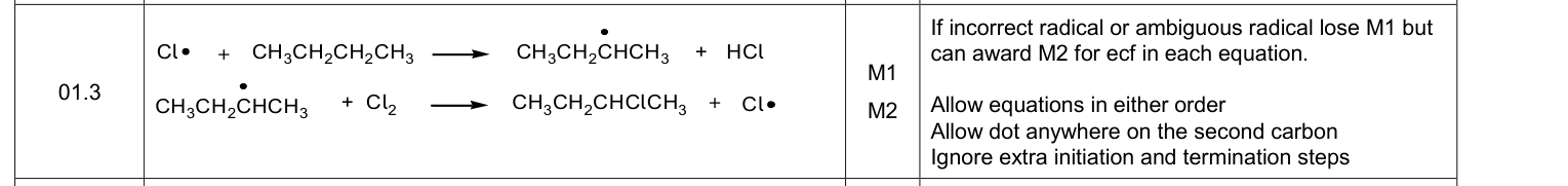 Mark scheme for 2018 A-Level Paper 2 Q1.3 (2 marks)