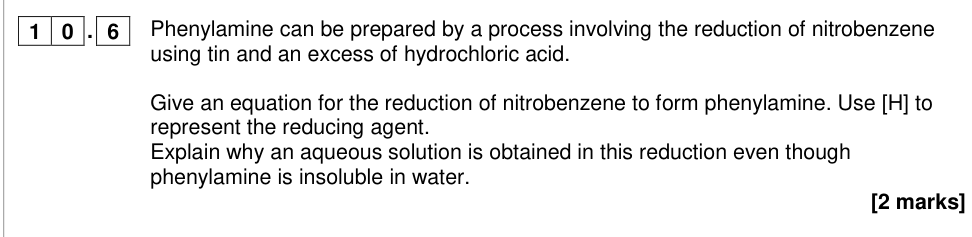 Question from 2018 A-Level Paper 2 Q10.6 (2 marks)