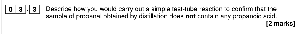 Question from 2018 A-Level Paper 2 Q3.3 (2 marks)