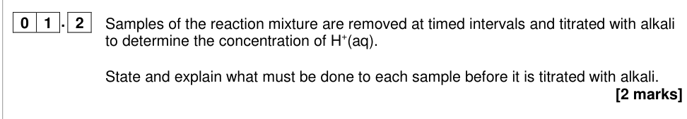 Question from 2018 A-Level Paper 3 Q1.2 (2 marks)