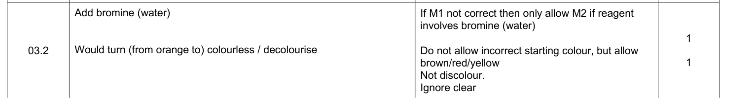 Mark scheme for 2018 A-Level Paper 3 Q3.2 (2 marks)