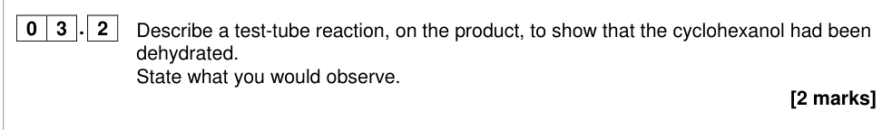 Question from 2018 A-Level Paper 3 Q3.2 (2 marks)