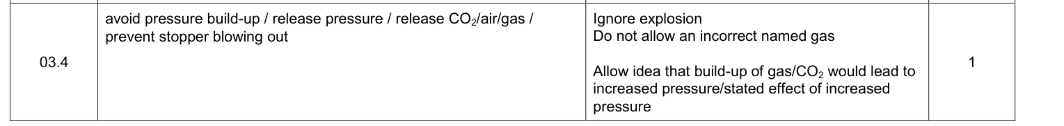 Mark scheme for 2018 A-Level Paper 3 Q3.4 (1 marks)