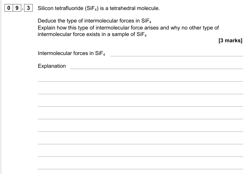 Question from 2018 As Paper 1 Q9.3 (3 marks)