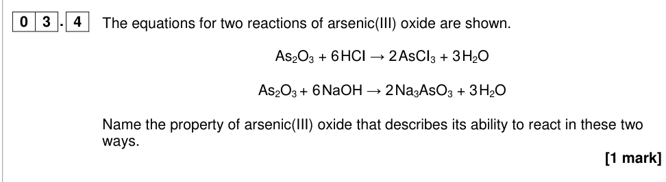 Question from 2019 A-Level Paper 1 Q03.4 (1 marks)