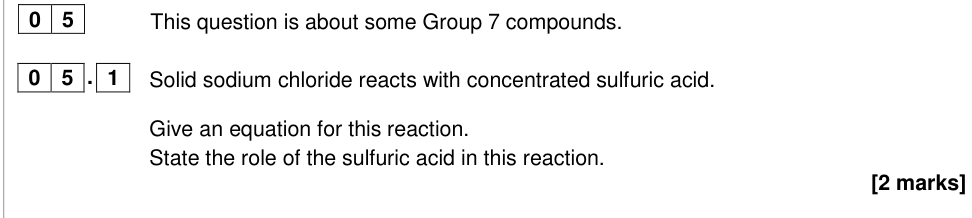 Question from 2019 A-Level Paper 1 Q5.1 (2 marks)