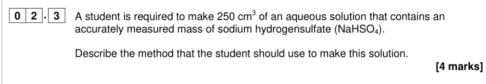 Question from 2019 A-Level Paper 3 Q2.3 (4 marks)