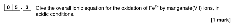 Question from 2019 A-Level Paper 3 Q5.3 (1 marks)
