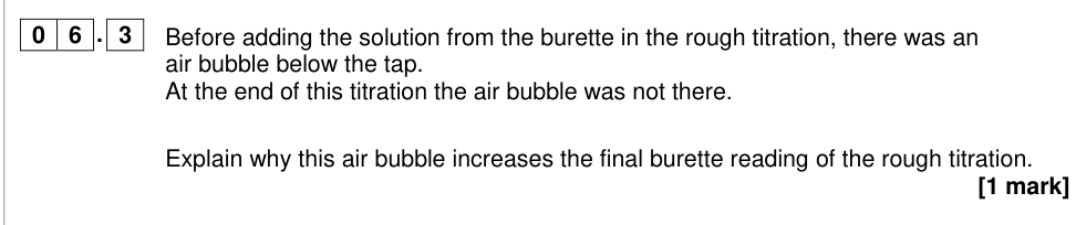 Question from 2019 As Paper 1 Q6.3 (1 marks)