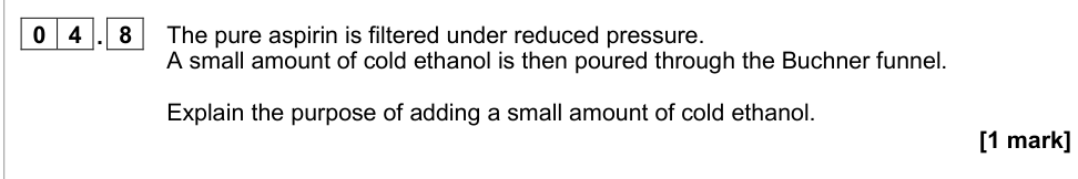 Question from 2020 A-Level Paper 2 Q4.8 (1 marks)