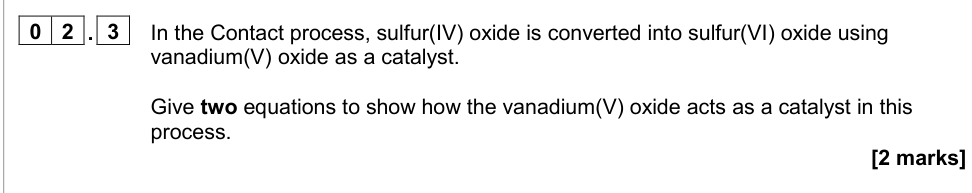 Question from 2020 A-Level Paper 3 Q2.3 (2 marks)