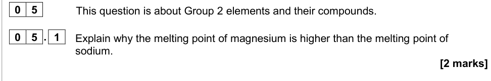 Question from 2020 As Paper 1 Q5.1 (2 marks)