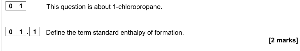 Question from 2020 As Paper 2 Q1.1 (2 marks)