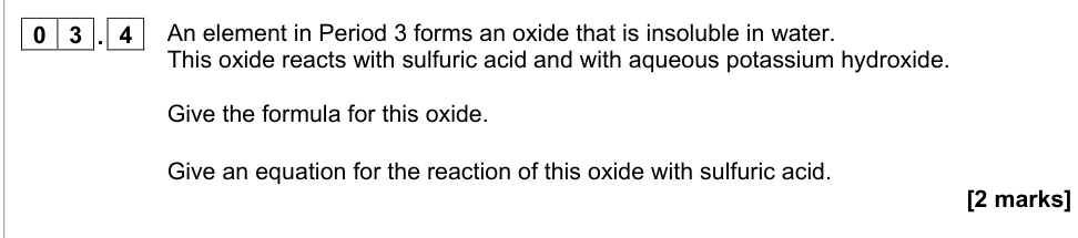 Question from 2021 A-Level Paper 1 Q3.4 (2 marks)