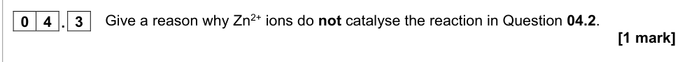 Question from 2021 A-Level Paper 1 Q4.3 (1 marks)