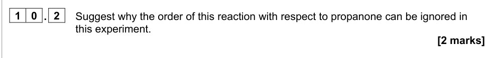 Question from 2021 A-Level Paper 2 Q10.2 (2 marks)