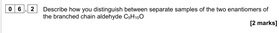 Question from 2021 A-Level Paper 2 Q6.2 (2 marks)