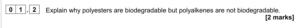 Question from 2021 A-Level Paper 3 Q1.2 (2 marks)