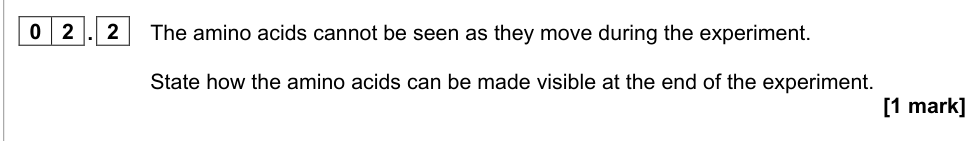 Question from 2021 A-Level Paper 3 Q2.2 (1 marks)