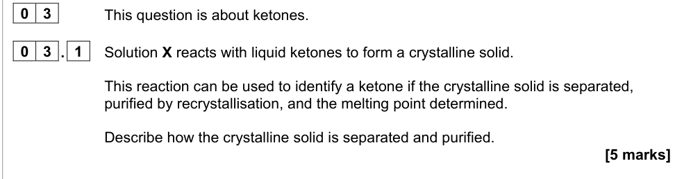 Question from 2021 A-Level Paper 3 Q3.1 (5 marks)