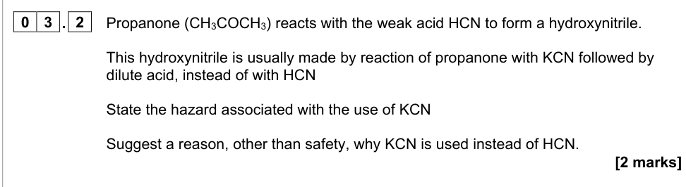 Question from 2021 A-Level Paper 3 Q3.2 (2 marks)
