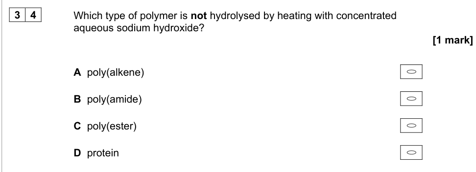 Question from 2021 A-Level Paper 3 Q34 (1 marks)