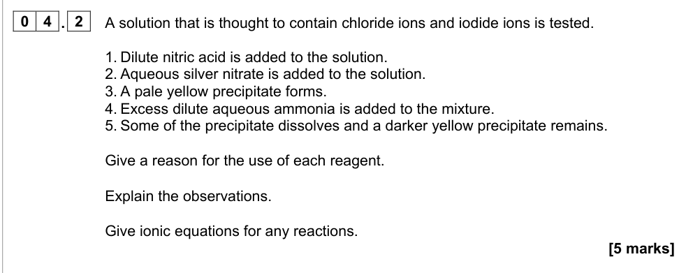 Question from 2021 A-Level Paper 3 Q4.2 (5 marks)