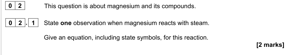 Question from 2021 As Paper 1 Q2.1 (2 marks)