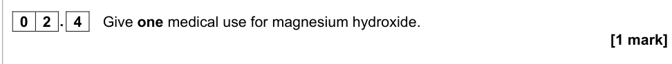 Question from 2021 As Paper 1 Q2.4 (1 marks)