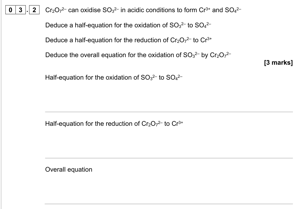 Question from 2021 As Paper 1 Q3.2 (3 marks)