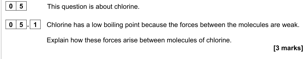 Question from 2021 As Paper 1 Q5.1 (3 marks)