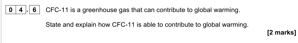 Question from 2021 As Paper 2 Q4.6 (2 marks)