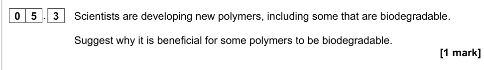 Question from 2021 As Paper 2 Q5.3 (1 marks)