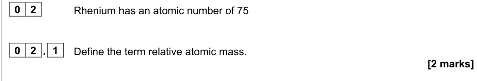 Question from 2022 A-Level Paper 1 Q2.1 (2 marks)