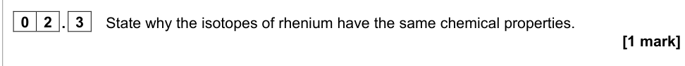 Question from 2022 A-Level Paper 1 Q2.3 (1 marks)