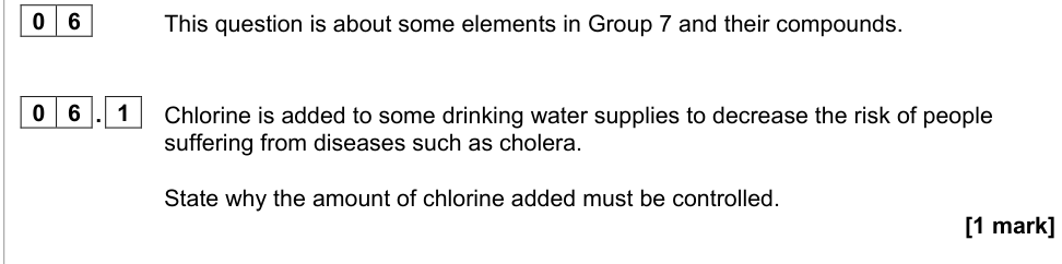 Question from 2022 A-Level Paper 1 Q6.1 (1 marks)