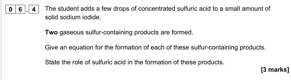 Question from 2022 A-Level Paper 1 Q6.4 (3 marks)
