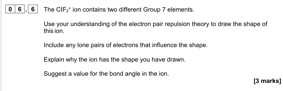 Question from 2022 A-Level Paper 1 Q6.6 (3 marks)