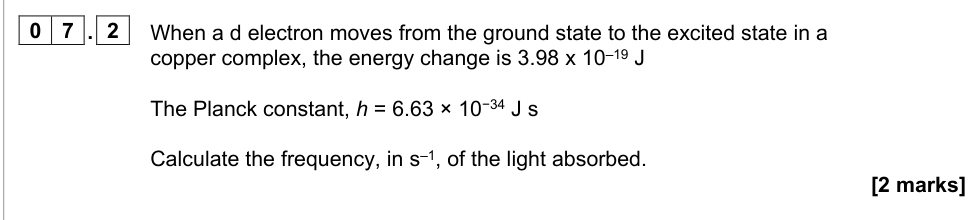 Question from 2022 A-Level Paper 1 Q7.2 (2 marks)