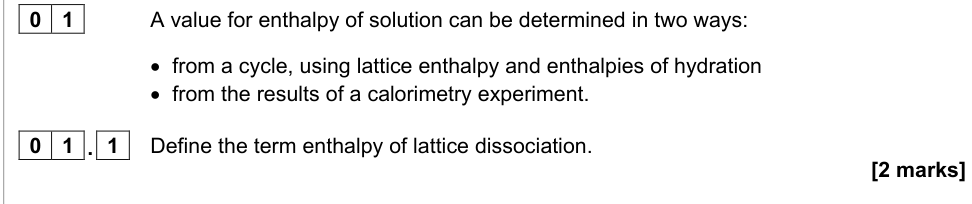 Question from 2022 A-Level Paper 3 Q1.1 (2 marks)