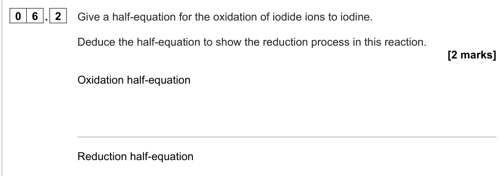 Question from 2022 As Paper 1 Q6.2 (2 marks)