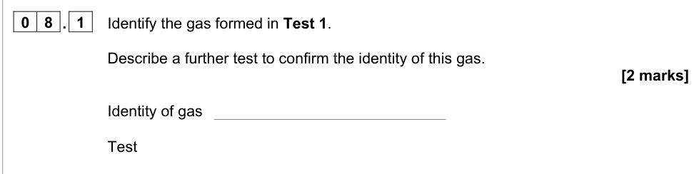 Question from 2022 As Paper 1 Q8.1 (2 marks)