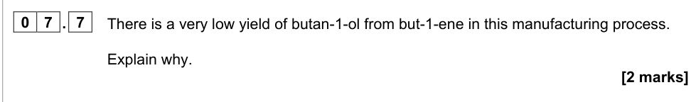 Question from 2022 As Paper 2 Q7.7 (2 marks)
