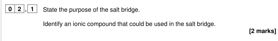 Question from 2023 A-Level Paper 1 Q2.1 (2 marks)